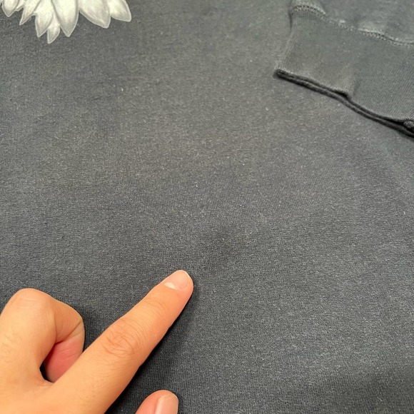 Vintage XL Black Bald Eagle USA Flag American Graphic Sweat Shirt Red White Blue - Picture 10 of 10